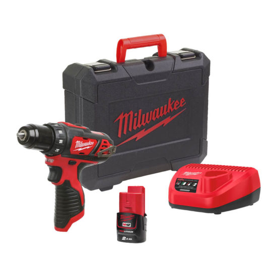 Дрель-шуруповерт аккумуляторная Milwaukee M12 BDD-201C