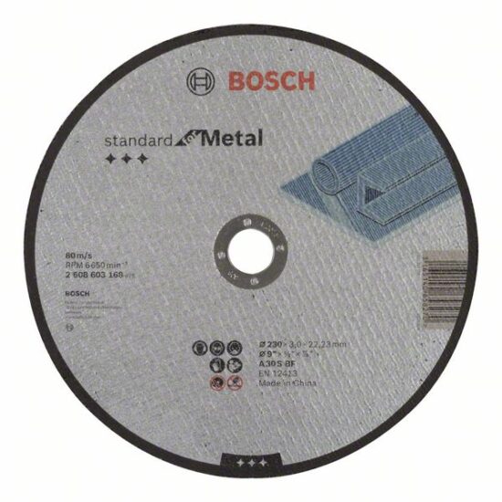 Диск отрезной Bosch Standard for Metal 230x3.0x22.23 A30S BF, прямой